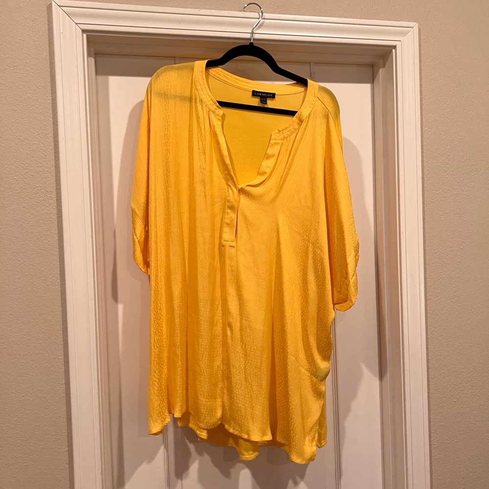 NWOT. Lane Bryant Size 26/28 Sunny Yellow Tunic Top